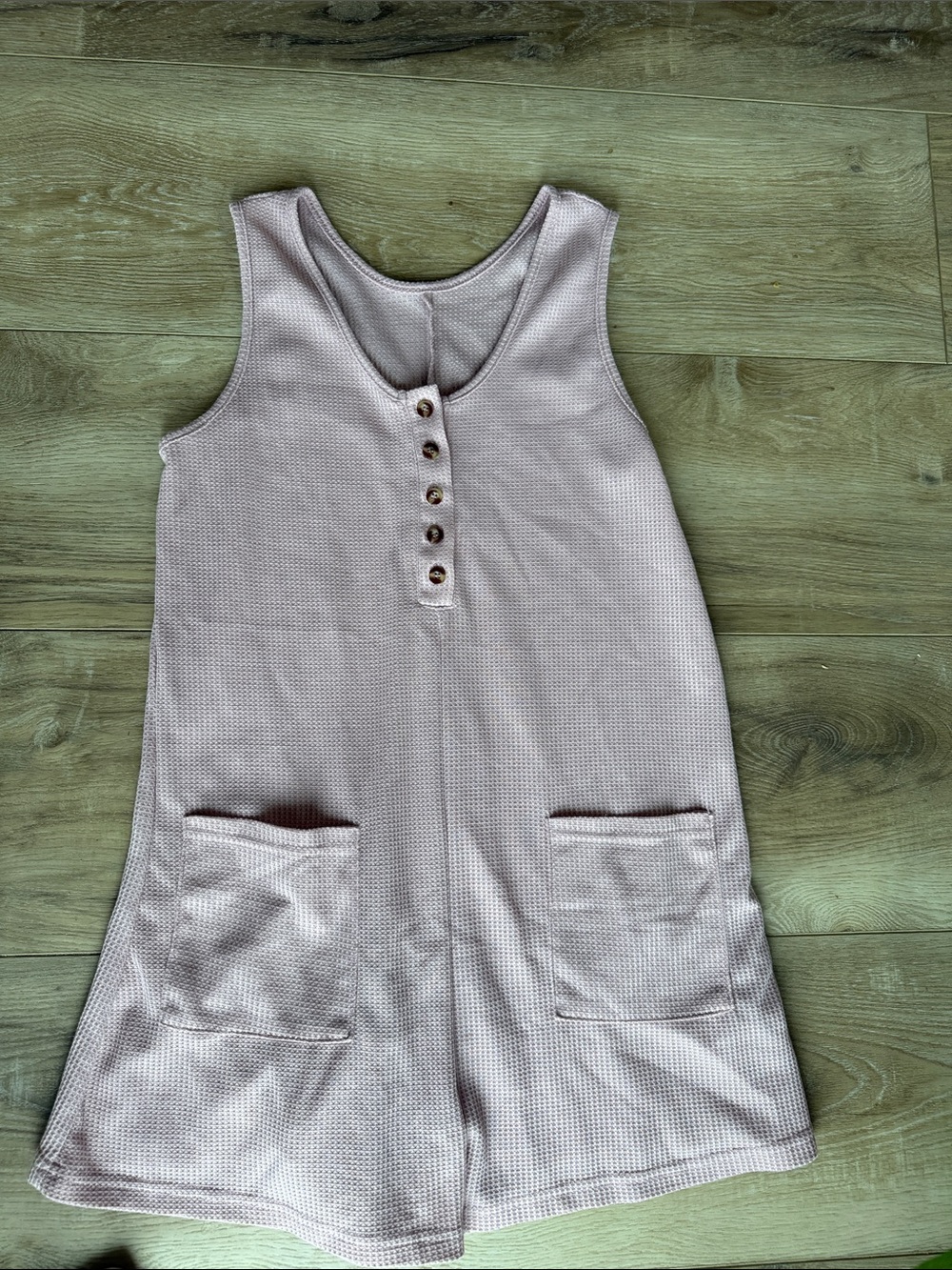 Blush Pink Waffle Romper